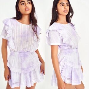 NWT LoveShackFancy Natasha mini dress SzP ruffles feminine lace cottagecore